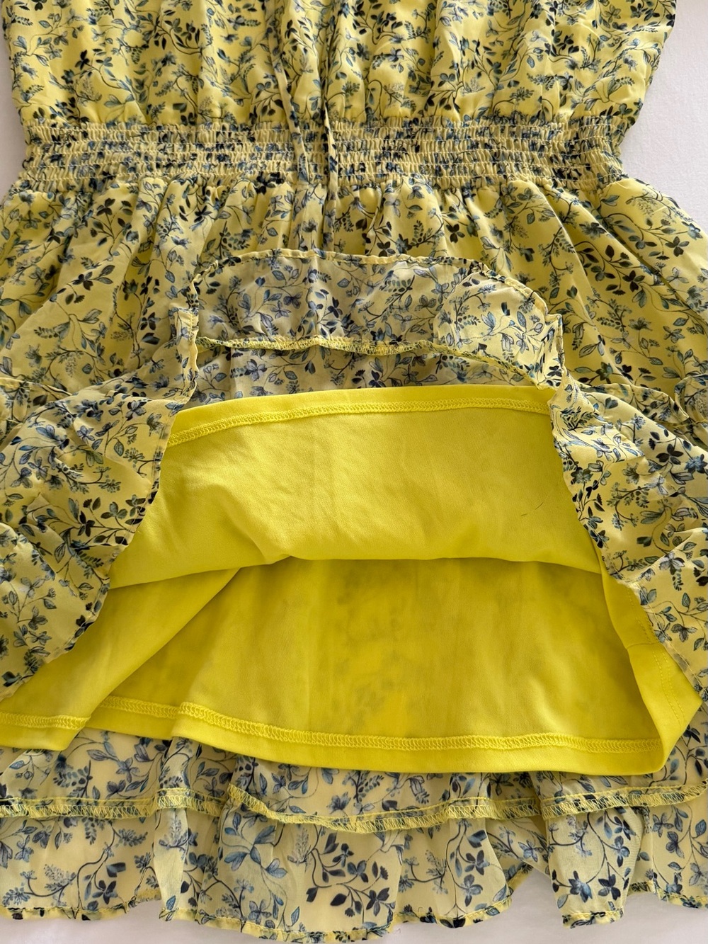 NSR Yellow Floral Ruffled Mini
Dress - Picture 4 of 8